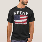 Grunge American Flag Keene T-Shirt (Vorderseite)