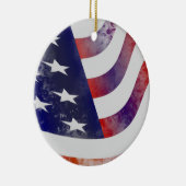 Grunge American Flag Keramik Ornament (Rechts)