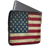 Grunge American Flag Laptopschutzhülle (Vorne Rechts)