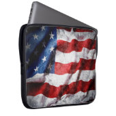 Grunge American Flag Laptopschutzhülle (Vorne Rechts)