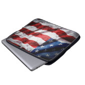Grunge American Flag Laptopschutzhülle (Vorne Knopf)
