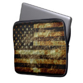 Grunge American Flag Laptopschutzhülle (Vorderseite Links)