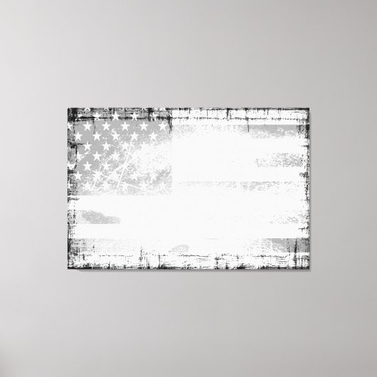 Grunge American Flag Leinwanddruck (Vorderseite)