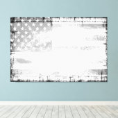 Grunge American Flag Leinwanddruck (Insitu (Holzboden))