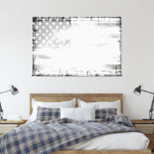 Grunge American Flag Leinwanddruck (Insitu (Schlafzimmer))