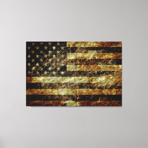 Grunge American Flag Leinwanddruck