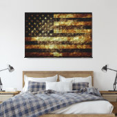 Grunge American Flag Leinwanddruck (Insitu (Schlafzimmer))