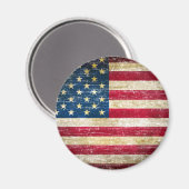 Grunge American Flag Magnet (Vorderseite/Rückseite)