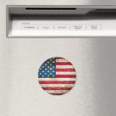 Grunge American Flag Magnet (In Situ (Geschirrspüler))
