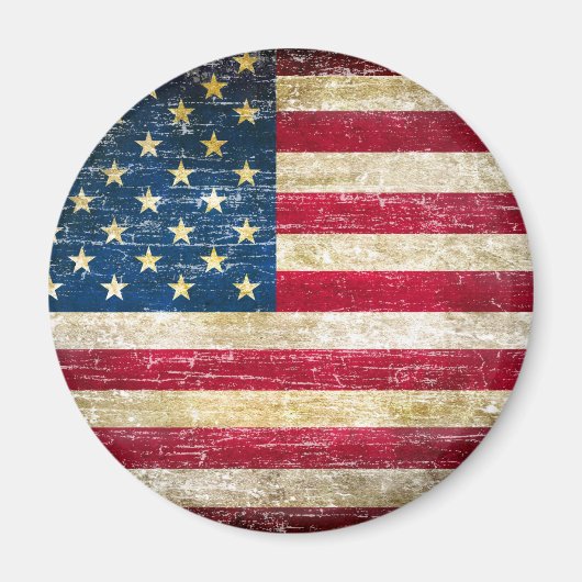 Grunge American Flag Magnet (Vorne)