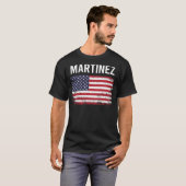 Grunge American Flag Martinez T-Shirt (Vorne ganz)