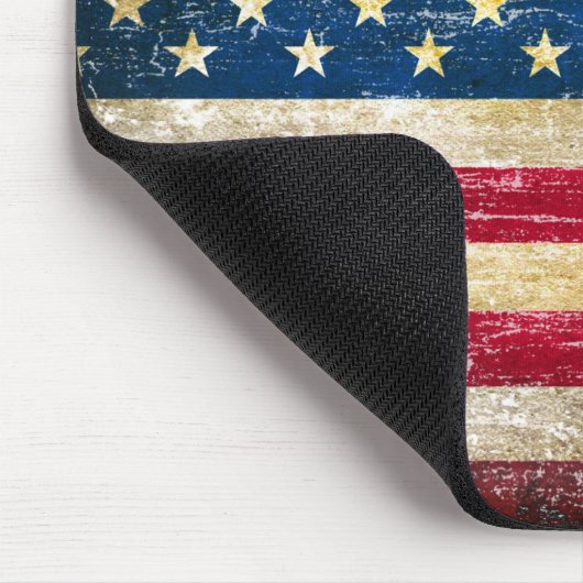 Grunge American Flag Mousepad (Ecke)