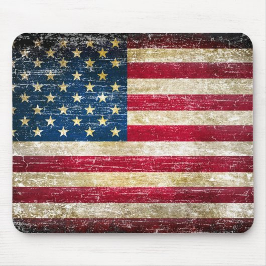 Grunge American Flag Mousepad (Vorne)