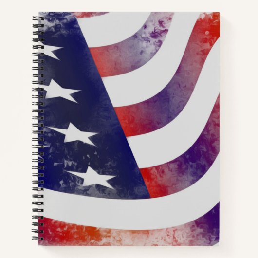 Grunge American Flag Notizblock (Vorderseite)