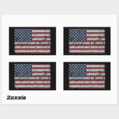 Grunge American Flag - Patriotic Stickers (Blatt)