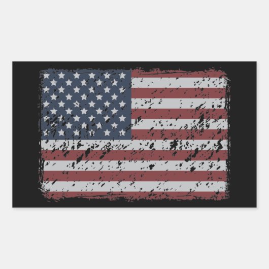 Grunge American Flag - Patriotic Stickers (Vorderseite)