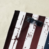 Grunge American Flag Personalisiert Patriotic Strandtuch (Beispiel)