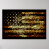 Grunge American Flag Poster (Vorne)