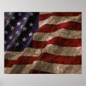 Grunge American Flag Poster (Vorne)