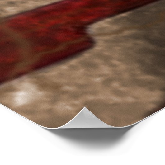 Grunge American Flag Poster (Ecke)