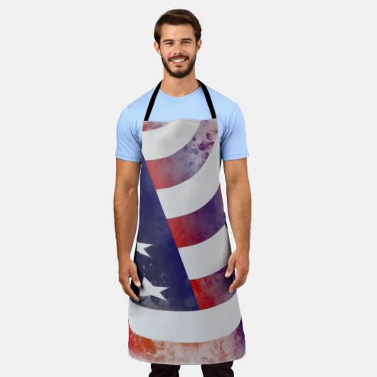 Grunge American Flag Schürze (Getragen)