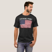 Grunge American Flag Stevens Point T-Shirt (Vorne ganz)