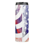 Grunge American Flag Therbler Thermosbecher (Rückseite)