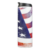 Grunge American Flag Therbler Thermosbecher (Nach rechts gedreht)