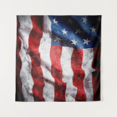 Grunge American Flag Wandteppich (Vorderseite (Horizontal))