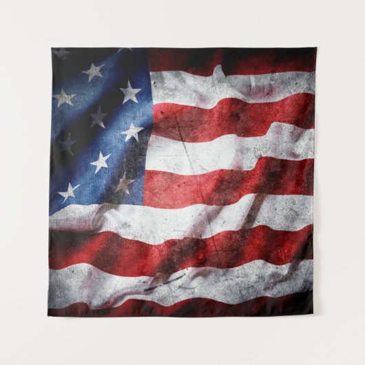 Grunge American Flag Wandteppich (Vorderseite)