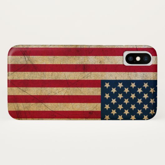 Grunge American Flagge USA Case-Mate iPhone Hülle (Rückseite (Horizontal))