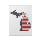 Grunge American Michigan | Sie anpassen Notizblock (Rotiert)