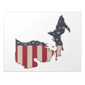 Grunge American Michigan | Sie anpassen Notizblock (Vorderseite)