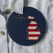 Grunge Americana Michigan | Patriotisch Button (Beispiel)