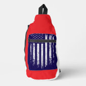 Grunge Amerika Flagge Crossbody Bag (Vorderseite)
