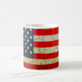 Grunge-Amerika-Flagge Kaffeetasse (Mittel)