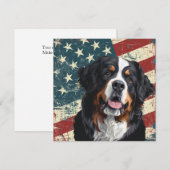 Grunge-Amerikanische-Flagge Berner Sennenhund (Vorne/Hinten)