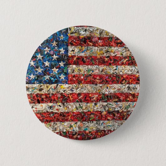 grunge amerikanische Flagge Button (Vorderseite)