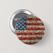 grunge amerikanische Flagge Button (Vorne & Hinten)