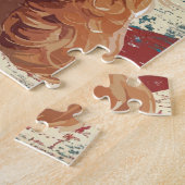 Grunge-amerikanische Flagge Cocker Spaniel Hund Puzzle (Seite)