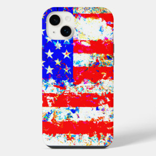 Grunge-amerikanische Flagge iPhone 14 Plus Hülle