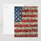 grunge amerikanische Flagge Postkarte (Vorne/Hinten)