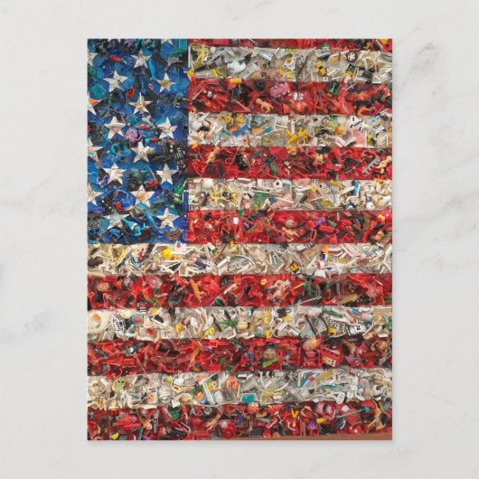 grunge amerikanische Flagge Postkarte (Vorderseite)