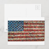 grunge amerikanische Flagge Postkarte (Vorne/Hinten)