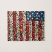 grunge amerikanische Flagge Puzzle (Horizontal)