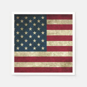 Grunge-Amerikanische Flagge Serviette