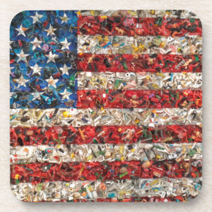 grunge amerikanische Flagge Untersetzer
