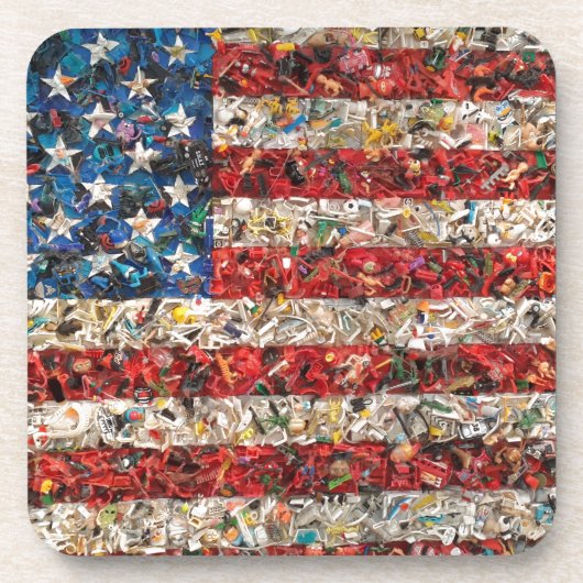 grunge amerikanische Flagge Untersetzer (Vorderseite)
