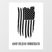 * Grunge AP16 USA Flag Patriotic God Bless America Fensteraufkleber (Blatt)