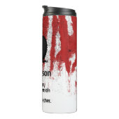 Grunge Apple Stamp Custom Name Quote Teacher Thermosbecher (Nach rechts gedreht)